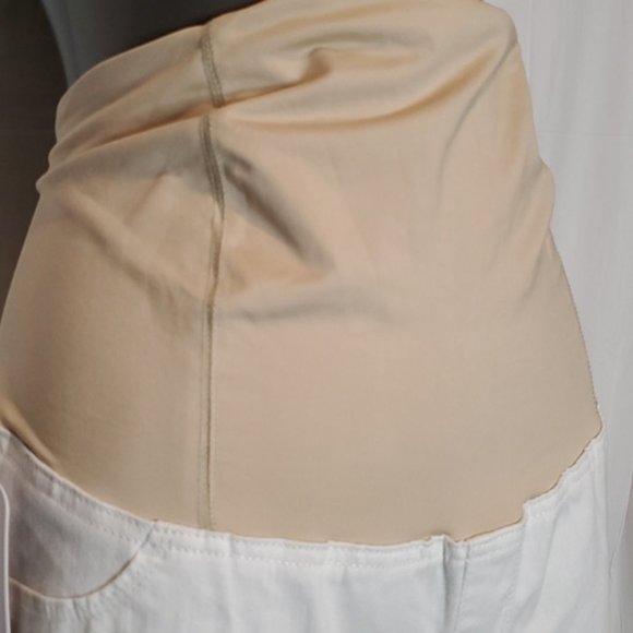 Isabel Maternity by Ingrid & Isabel Women White Skinny Maternity Jeans Inseam 29 - Picture 3 of 7